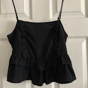 Cropped polka dot top